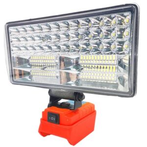Cordless LED Work Light for Milwaukee 18V Batteries - 90W 5400ML Wide Beam Flood Light with Dual Lighting Modes
