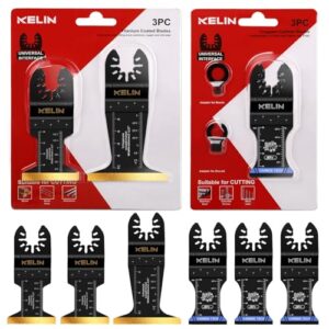 6-Piece Heavy Duty Carbide and Titanium Multitool Blade Kit
