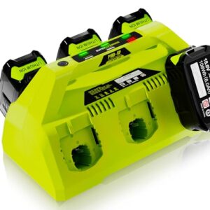 Fast Charge 6 Port Lithium-Ion Charger for Ryobi 18V Batteries
