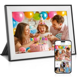 10.1 Inch WiFi Digital Picture Frame with Touch Screen and 32GB Storage