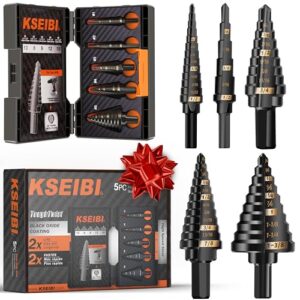 Industrial Grade Step Drill Bits Set - 3-Pieces High-Speed Steel Kit
