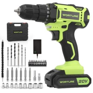 20V MAX Cordless Drill Set - Electric Power Drill Kit with Accessories
