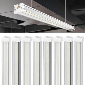 8ft LED Shop Light - 100W, 15000LM, 6500K Cold White, Linkable & Super Bright