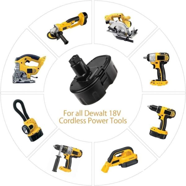 18V Replacement Battery for DeWalt – 5.0Ah XRP Cordless Tool Batteries (2 Pack) - Image 3