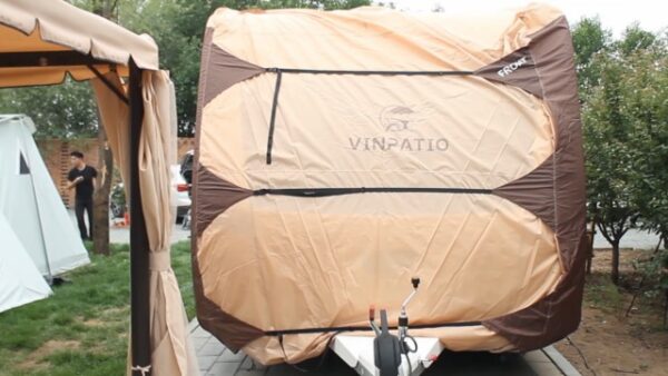 Heavy Duty Oxford Fabric Travel Trailer RV Cover - Fits 24'-27' RVs - Image 7