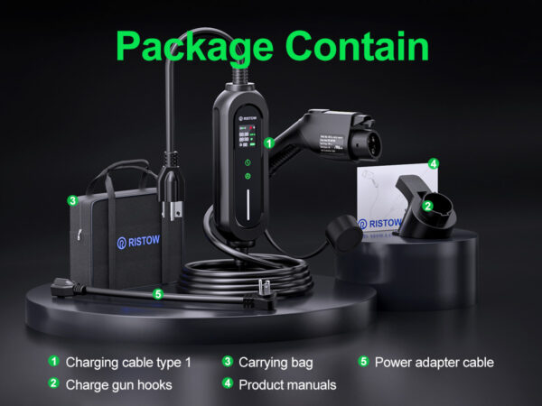 Portable Level 2 EV Charger Station - Adjustable 6-16 Amp Electric Car Charger - Image 7
