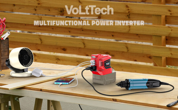 200W Power Inverter for Milwaukee M18 Battery - VoLtTech 18V to 110V-120V Converter