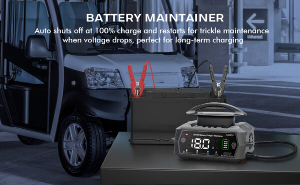 48V 13A Trickle Battery Charger for Golf Carts - Compatible with Lithium and Lead-Acid Types - Image 7