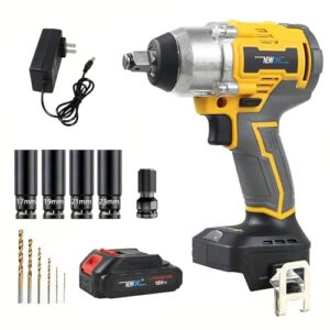 Cordless Impact Wrench with 2.0AH Battery - 370 Ft-lbs Torque