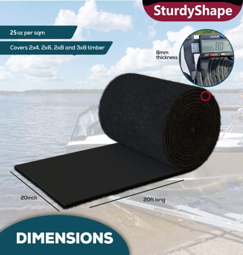 Marine Grade Boat Trailer Bunk Carpet Kit - 20ftx20in | Durable & Easy to Install - Image 5