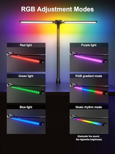 Ultra Bright Double Arm LED Desk Lamp with RGB Lighting - Image 6
