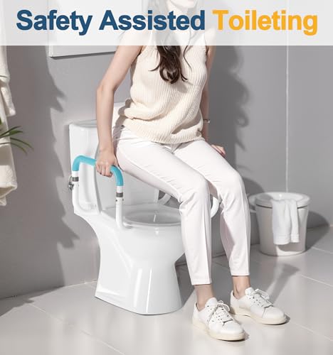 Compact Toilet Safety Rail for Seniors - Adjustable Support Frame - Image 5