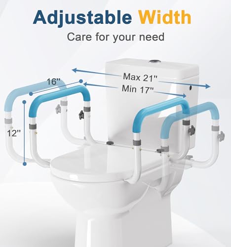 Compact Toilet Safety Rail for Seniors - Adjustable Support Frame - Image 2