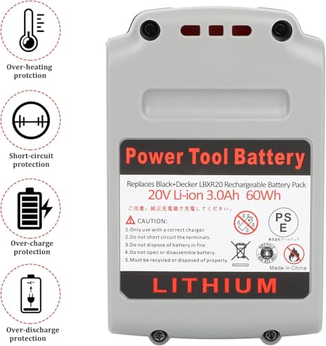 Replacement 20V Lithium Battery for Black+Decker Cordless Tools - 2 Pack - Image 5