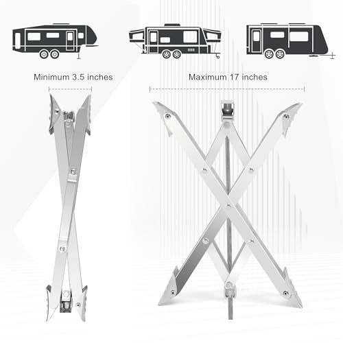 Heavy-Duty RV Wheel Chock Stabilizer - Fits 3.5” to 17” Wheels - Image 2