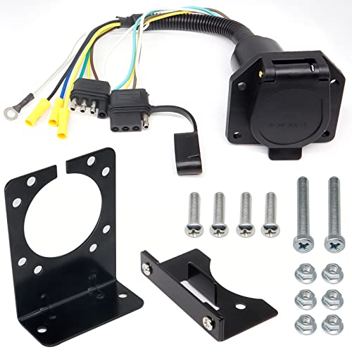 4-Way to 7-Way RV Blade Trailer Connector Adapter