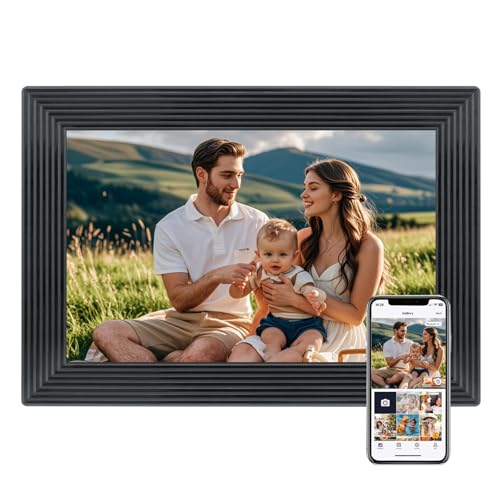 10.1 Inch WiFi Digital Picture Frame - High Definition Touch Screen with 16GB Storage