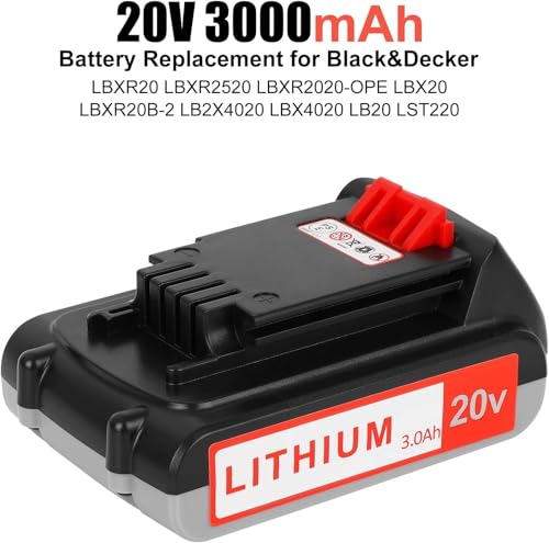 Replacement 20V Lithium Battery for Black+Decker Cordless Tools - 2 Pack - Image 2