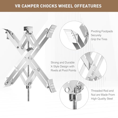 Heavy-Duty RV Wheel Chock Stabilizer - Fits 3.5” to 17” Wheels - Image 3