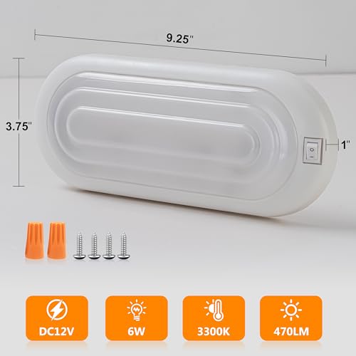 4 Pack DC12V RV Interior LED Ceiling Lights with ON/OFF Switch - Image 2