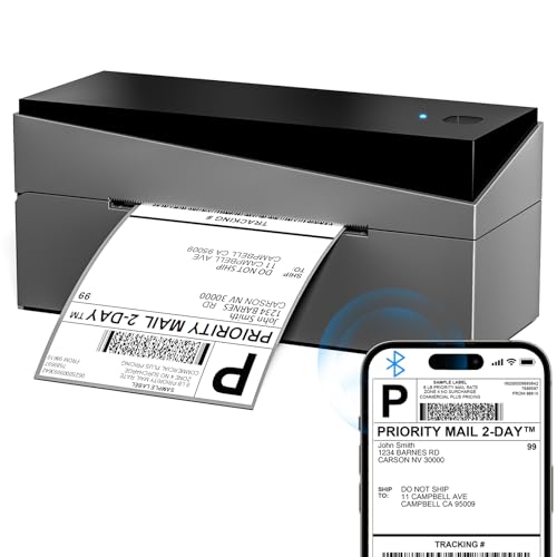 Bluetooth Thermal Label Printer 4x6 - Ideal for Small Businesses