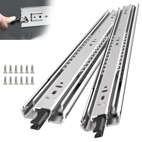 40 Inch Heavy Duty Locking Drawer Slides – Full Extension Ball Bearing Rails