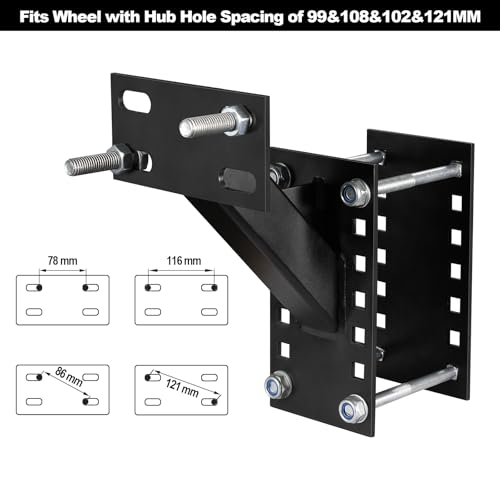 Heavy-Duty Spare Tire Carrier for Trailers - Fits 4, 5 & 6 Lug Wheels - Image 4