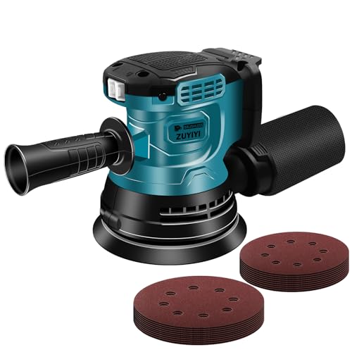 Cordless 5 Inch Random Orbital Sander Compatible with Makita 18V Batteries
