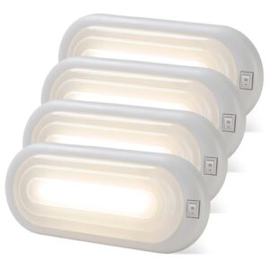 4 Pack DC12V RV Interior LED Ceiling Lights with ON/OFF Switch