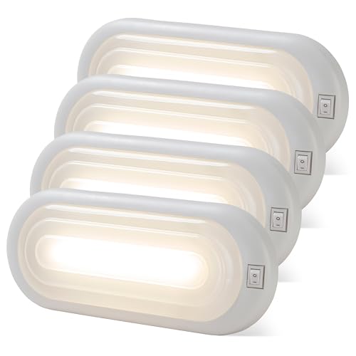 4 Pack DC12V RV Interior LED Ceiling Lights with ON/OFF Switch