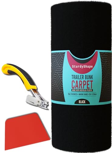 Marine Grade Boat Trailer Bunk Carpet Kit - 20ftx20in | Durable & Easy to Install