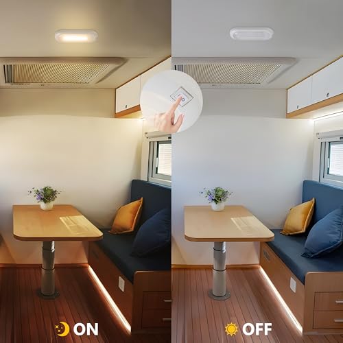 4 Pack DC12V RV Interior LED Ceiling Lights with ON/OFF Switch - Image 4