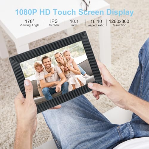 10.1 Inch WiFi Digital Picture Frame - High Definition Touch Screen with 16GB Storage - Image 6