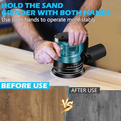 Cordless 5 Inch Random Orbital Sander Compatible with Makita 18V Batteries - Image 4