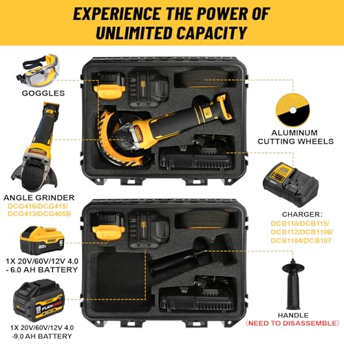 Hard Case for Dewalt Angle Grinder - Waterproof Tool Box for DCG416 & More - Image 2