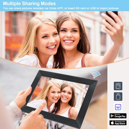 10.1 Inch WiFi Digital Picture Frame - High Definition Touch Screen with 16GB Storage - Image 3