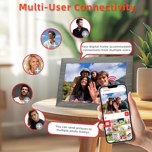 10.1 Inch WiFi Digital Picture Frame - HD IPS Touch Screen with 32GB Memory - Image 3