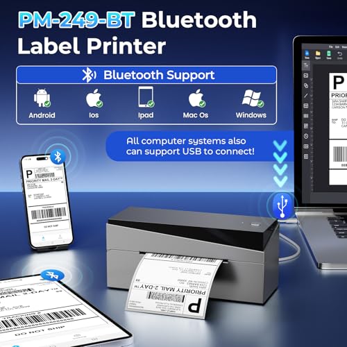 Bluetooth Thermal Label Printer 4x6 - Ideal for Small Businesses - Image 2