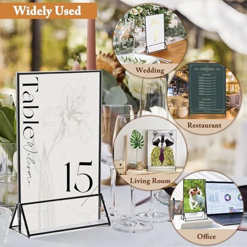 Clear Acrylic Sign Holders - 6 Pack 4x6 Inch Double-Sided Display Stands - Image 5