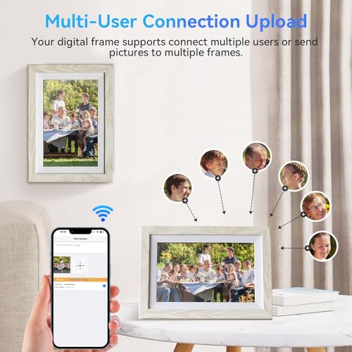 10.1 Inch WiFi Digital Picture Frame with HD Touch Screen - 32GB Memory & Auto-Rotate Feature - Image 3