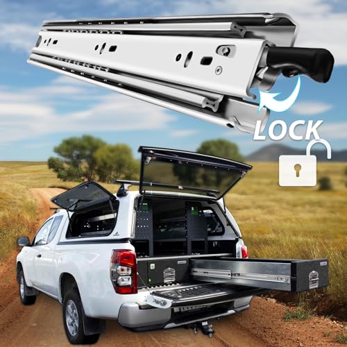 Heavy Duty Full Extension Drawer Slides with Lock - 20 Inch, 150 lbs Capacity - Image 5