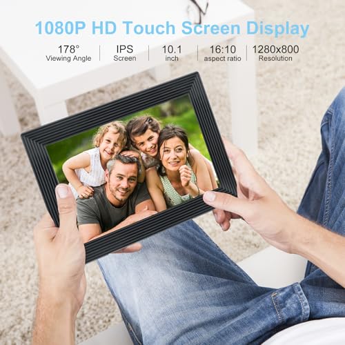 Uhale 10.1 Inch WiFi Digital Picture Frame - HD Touch Screen Photo Frame with Remote Sharing - Image 6
