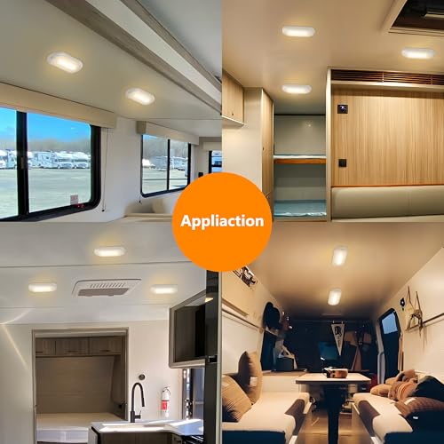 4 Pack DC12V RV Interior LED Ceiling Lights with ON/OFF Switch - Image 6