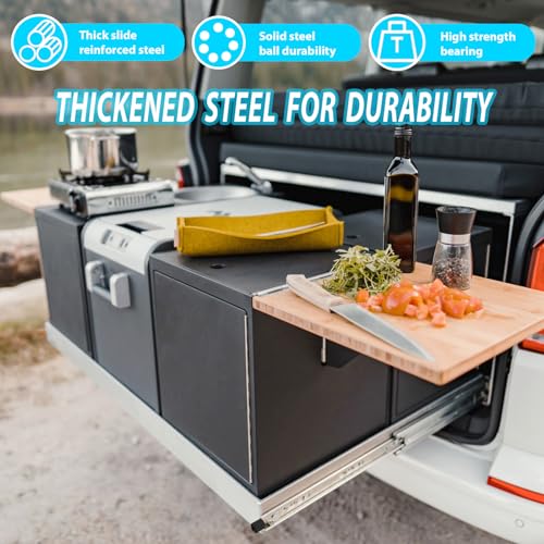 Heavy Duty Full Extension Drawer Slides with Lock - 20 Inch, 150 lbs Capacity - Image 3