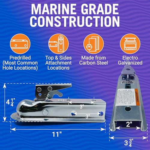 Heavy-Duty 2 Inch Trailer Coupler - Class II Marine Grade - Image 3