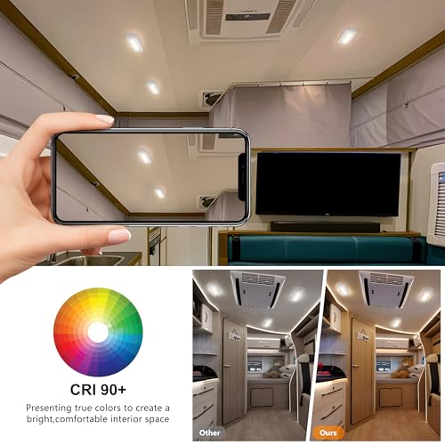 4 Pack DC12V RV Interior LED Ceiling Lights with ON/OFF Switch - Image 3