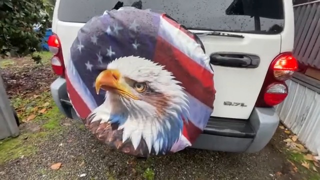 Heavy-Duty Spare Tire Cover with American Eagle USA Flag Design - 14 to 17 Inch Fit - Image 7
