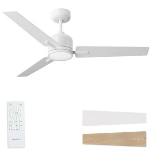 52 Inch Modern Ceiling Fan with Lights and Remote Control