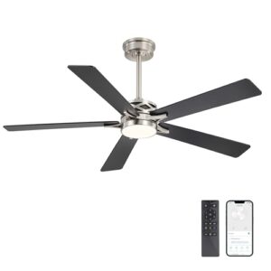 60" Smart Ceiling Fan with Dimmable LED Lights and Alexa Compatibility
