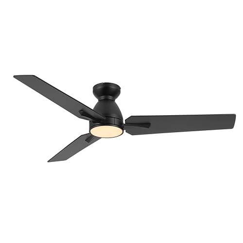 52" Low Profile Ceiling Fan with LED Light and Remote Control